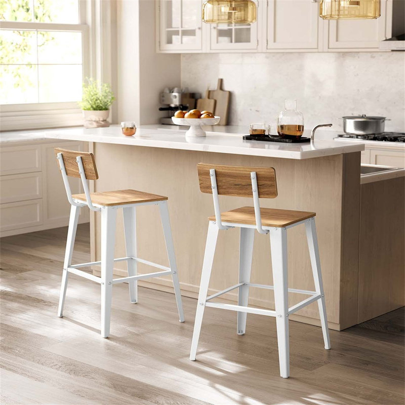 Bar Stool with Steel Frame