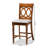 Upholstered Counter Stool with Solid Wood Frame
