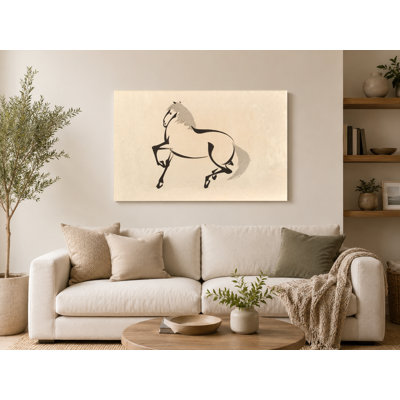 Cheval cabré - art mural sur toile paysage