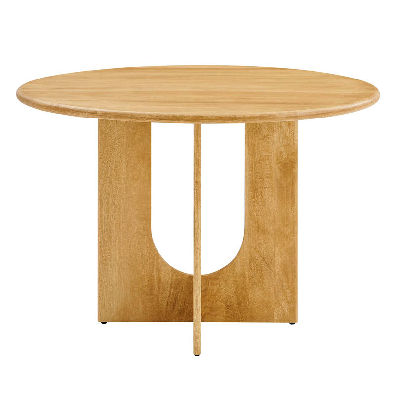 Modway Rivian Round 48" Wood Dining Table, Oak