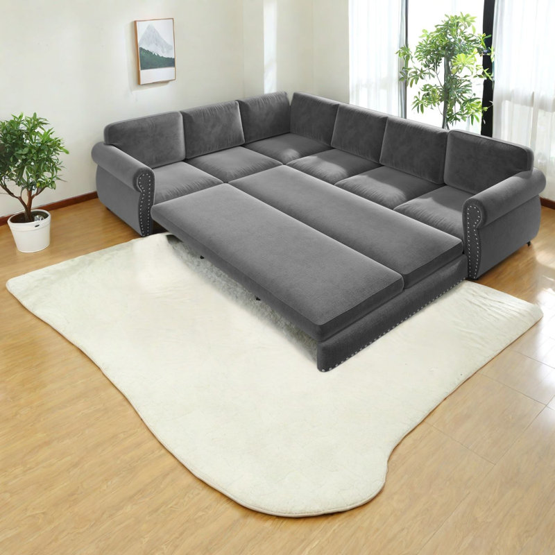 Canapés d'angle multifonctionnels, canapé-lit en chenille 118, canapé-lit moderne pour la maison, Grey 1