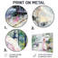 «Train Playful Quirky Garden Scene I - Train», impression sur métal-314237770