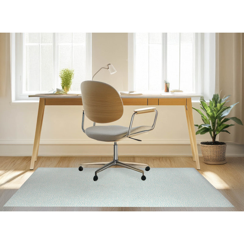 Tapis de bureau léger Twinkle Splat, L 5 pi x L 3 pi, Bleu clair
