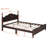 Wood Platform Bed Frame,Retro Style Platform Bed With Wooden Slat Support-800915622-800915627