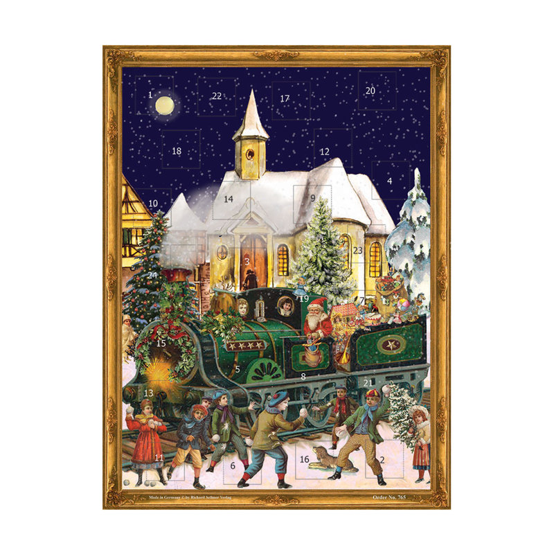 Grand calendrier de père noël et train