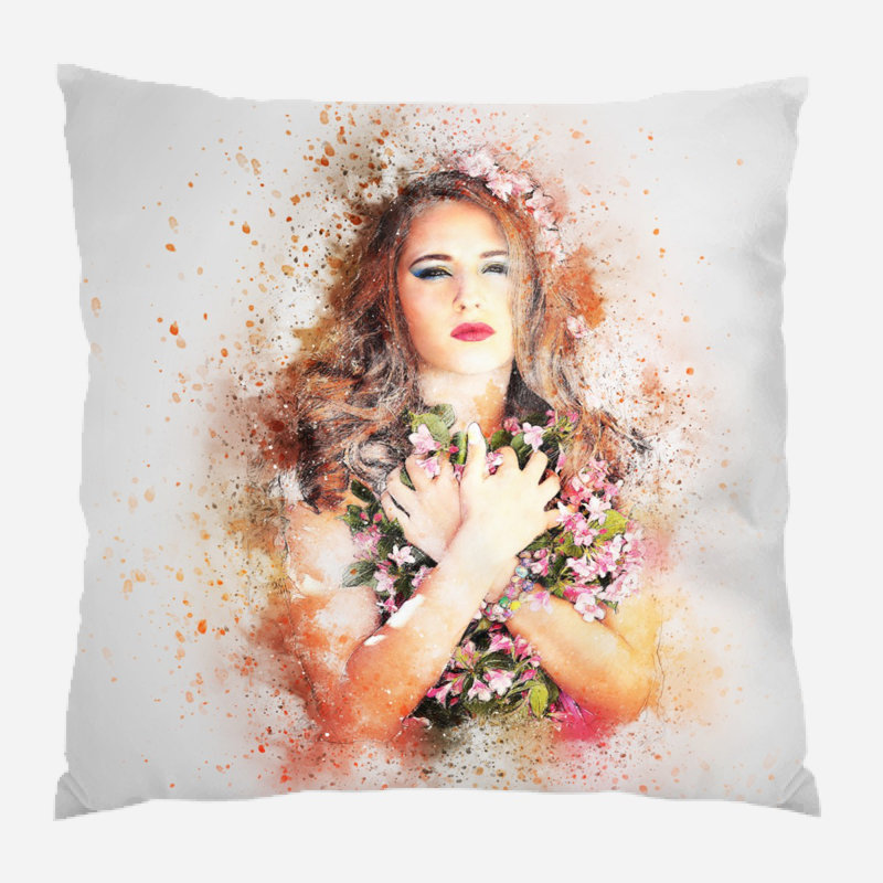 Coussin de fille fille Veilleux, Intérieur, Microsuède