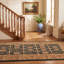 Tapis Denholm traditionnel persan audacieux, de couleur or, vert, crème, ivoire, lavable en machine, antidérapant, à poils courts, pour l'intérieur et l'extérieur, adapté aux animaux domestiques, idéal pour le salon, la chambre, la salle à manger, l'entrée, le couloir ou le bureau.-555843051