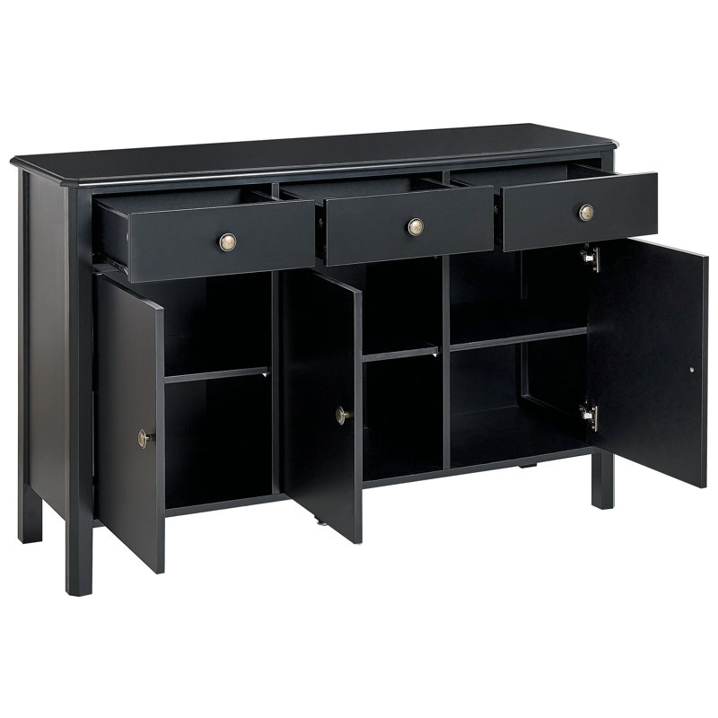 3 Door Sideboard Black Sheri