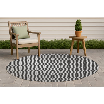 Tapis d'extérieur antidérapant Ikat Eye