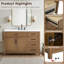 Ensemble de meuble-lavabo simple 48 po avec plateau en marbre Tremolo-511200988