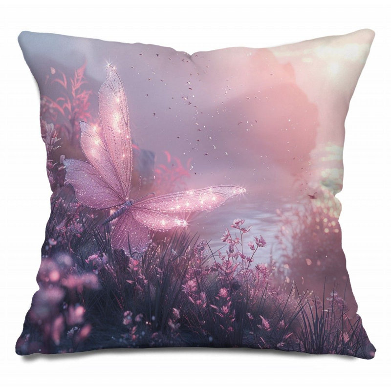    Reversible Throw Pillow, 16"H x 16"W