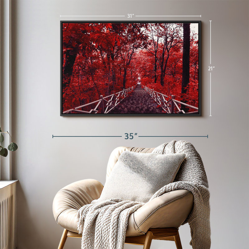 " Red Trees ", 31" H x 21" W