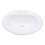 Lavabo de salle de bain encastré ovale blanc en céramique 20,3 po