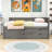 Daybed with Pull-Out Drawers and Shelves-743858464-743858465
