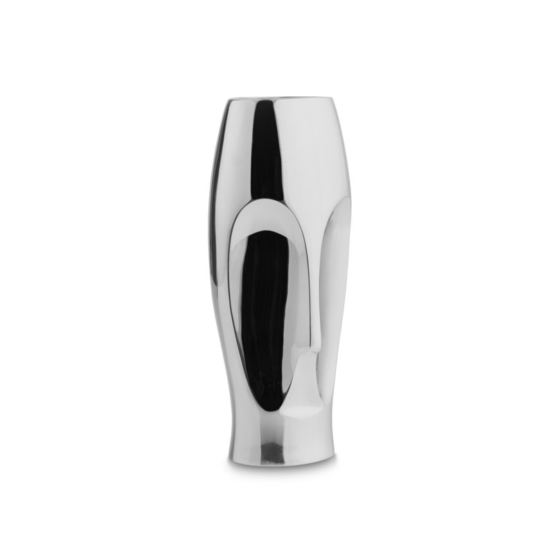 Nambe Face Vase, 10" H x 5" W x 4" D