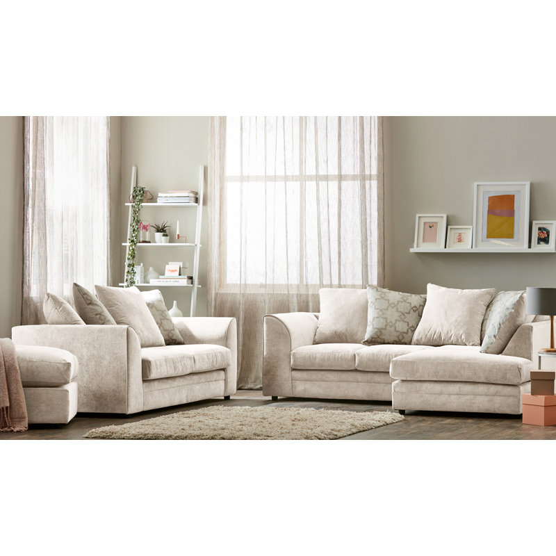 Arabella 3 - Piece Living Room Set, Right Hand Facing , Stone