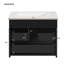 Armoire murale suspendue 24 po avec tiroir double, petit lavabo de salle de bain rectangulaire flottant avec trou de robinet simple et trop-plein, armoire de salle de bain moderne avec lavabo en céramique-959818361