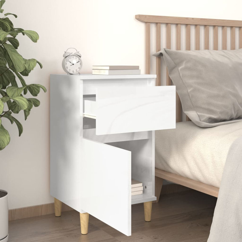 Giesen 40cm W Bedside Table, Brown, Set of 2