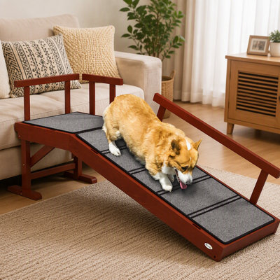 Dog Ramp Stairs with Removable Guardrails