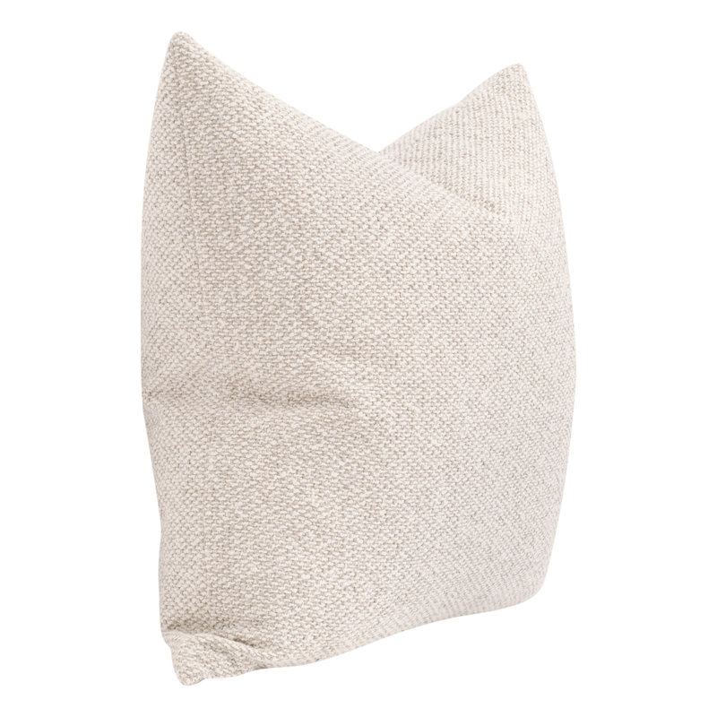 Beige 22" Square Linen Performance Pillow Set