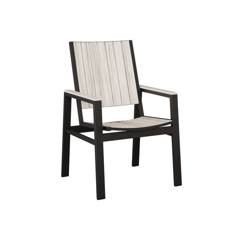 Berlin Gardens Vida Dining Chair, Ivory/Matte Black