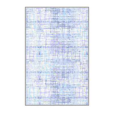 Premium Woven Area Rug, 5.9 x 9.2 Feet, 100% Polyester, 8 mm Pile Height | Antibacterial, Non-Slip PVC Felt Dot Underside | Machine Washable, 3D Digital Printed Design | Perfect for Living Room & Bedroom Decor
