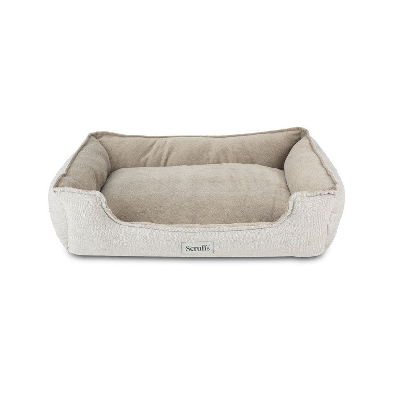 Scruffs Harvard Orthopedic Dog Bed - For Ultra Support & Comfort, 10cm H x 90cm W x 70cm D, Pearl Grey
