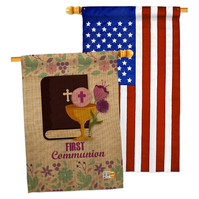 Double Sided 40'' H x 28'' W Polyester House Flag