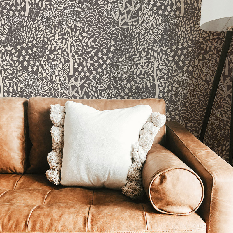 16.5' L x 20.5" W Peel and Stick Wallpaper Roll, Gray
