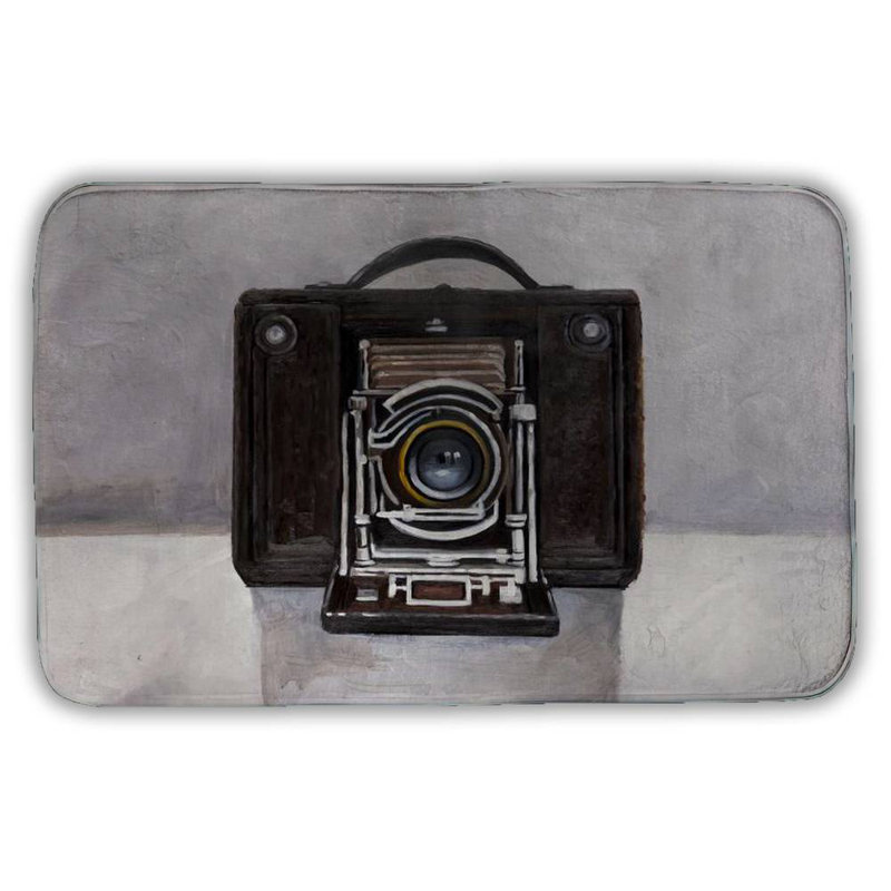 Old camera Bath Mat with Non-Slip Backing - Quick Dry Memory Foam Bathroom Rug - Absorbent - Modern Plush Spa-Style - Machine Washable