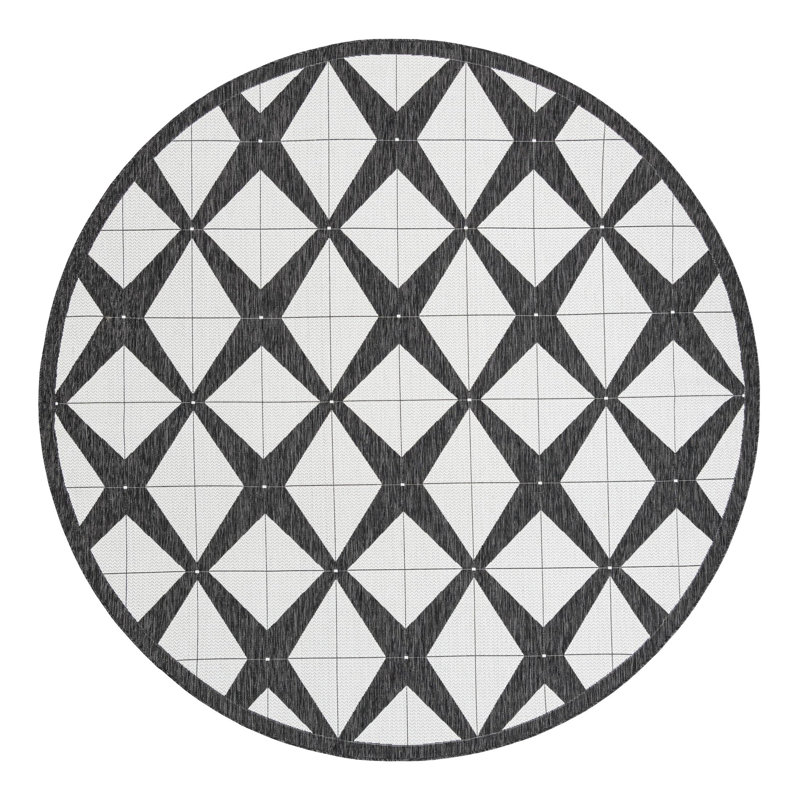 Tapis intérieur / extérieur d'extérieur moderne, Rond 10pi