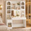 Armoire moderne avec coiffeuse et rangement solide-739342961