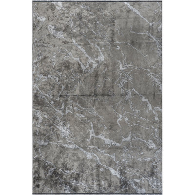 Rapture Abstract Cotton Gray Area Rug