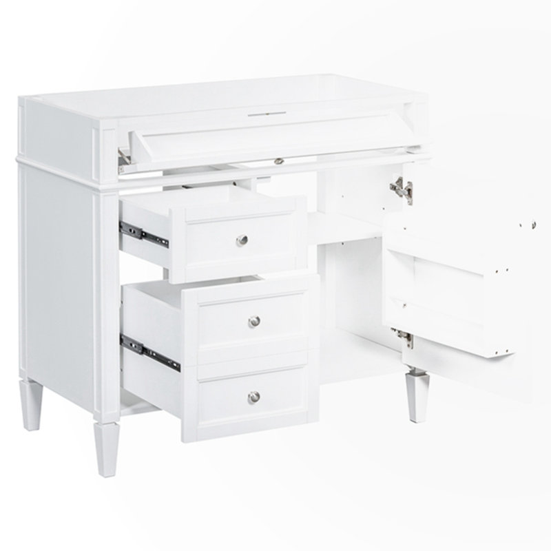 Hauke 35'' Bathroom Vanity Base Only, White