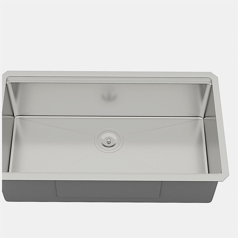 Single Bowl Undermount Workstation Kitchen Sink - 33"x19"x 10" Inch 16 Gauge Stainless Steel Deep Sink