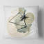 Carré, paysage abstrait de montagnes, lune et arbre - Coussin décoratif imprimé moderne-60158499