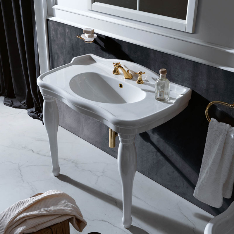 Contea 39.4'' L Bathroom Sink, Three Holes
