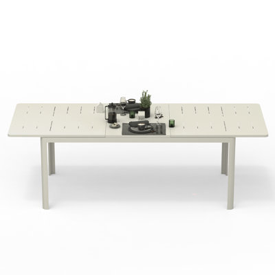 Malakeh Extendable Rectangular Aluminum Outdoor Dining Table