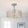 Atticus 4-Light Modern Round Crystal Semi Flush Mount Ceiling Light