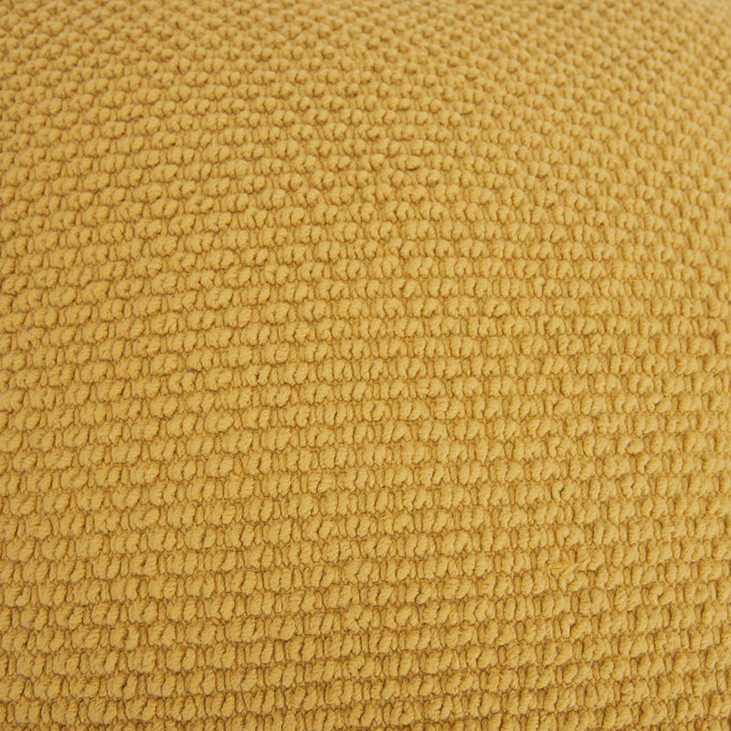 Housse de coussin carré en coton Mansel, Doré, Carré de 20 po, Polyester