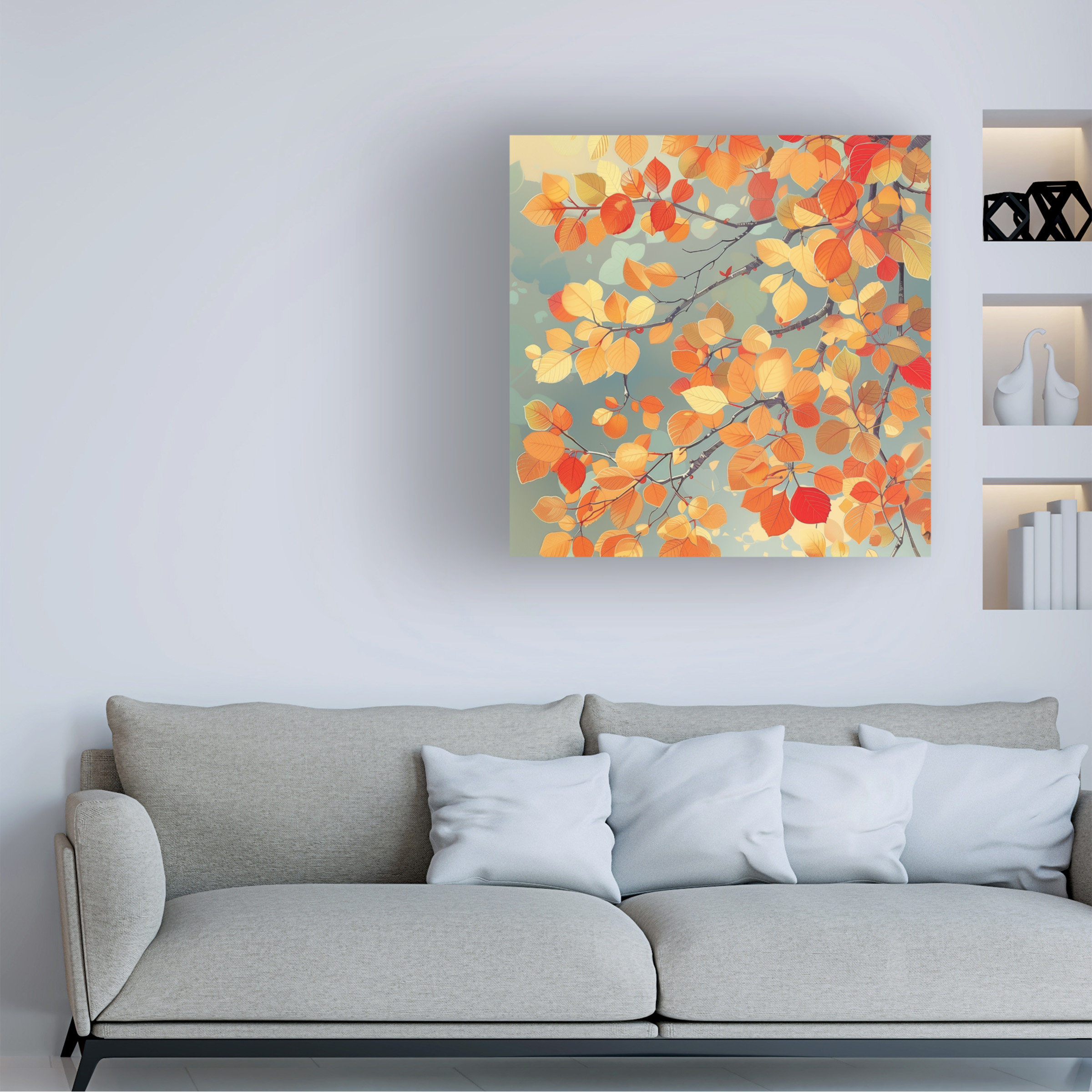 Ebern Designs R3darch0n Autumn Leaves In Sunlight Canvas Art | Wayfair