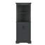 Grande armoire d'angle avec portes pour le salon, la salle de bain, la salle à manger ou la cuisine, noir-639364024