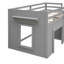Lit mezzanine moderne en bois massif compact avec rangement