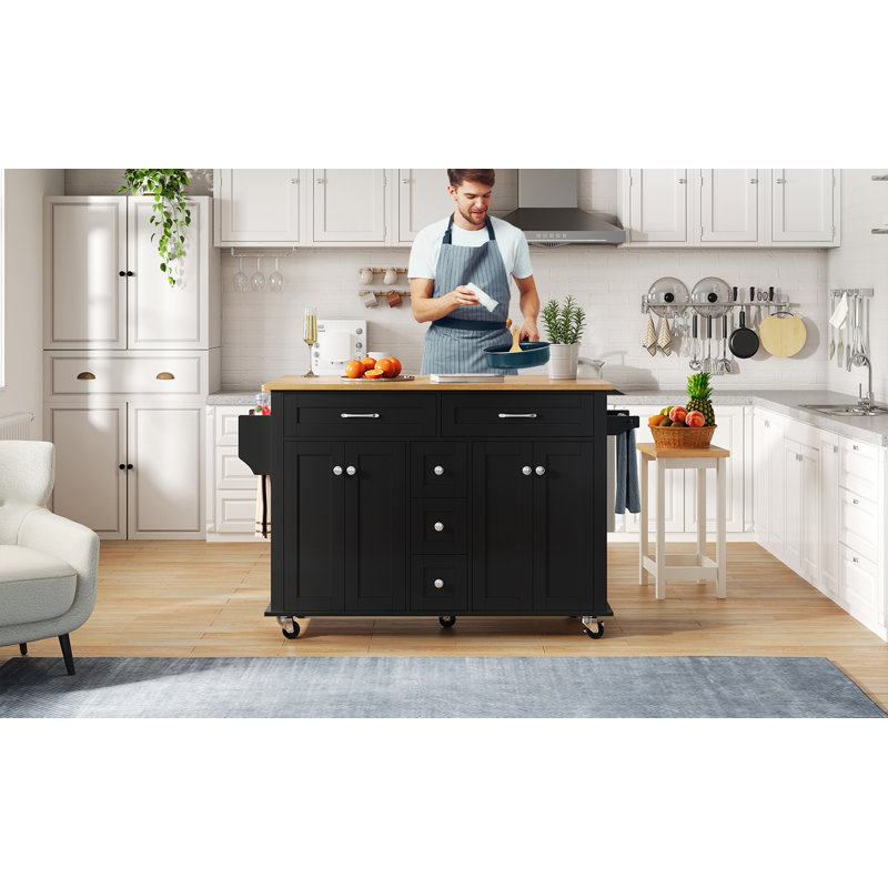 Kitchen Island, Black