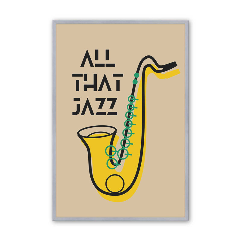 All That Jazz Print, H 21,25 po x l 17,25 po, Chrome poli