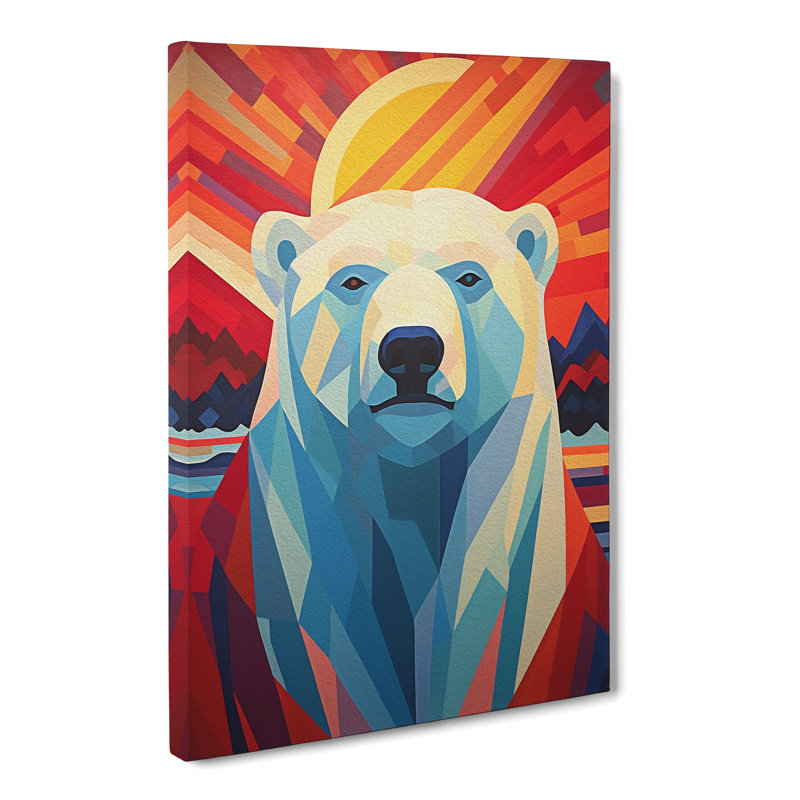 Polar Bear Constructivism No.3 - No Frame Print, 76cm H x 50cm W x 3cm D