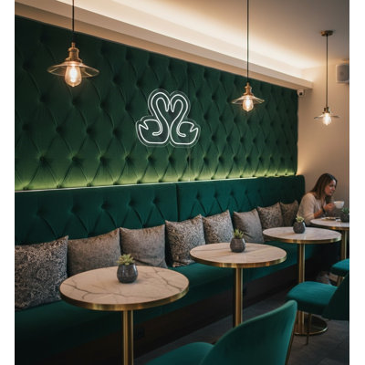  | Heart Shape Neon Sign | Crafted with High-quality Shatterproof Warm White Neon Tubing for a Bright, Long-lasting Glow That Enhances Any Space with Elegant Charm | 21x24 | Warm White