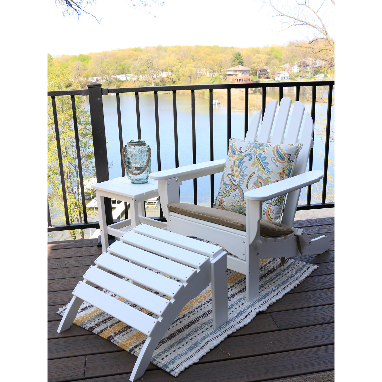 Leighton Outdoor Adirondack Chair, White
