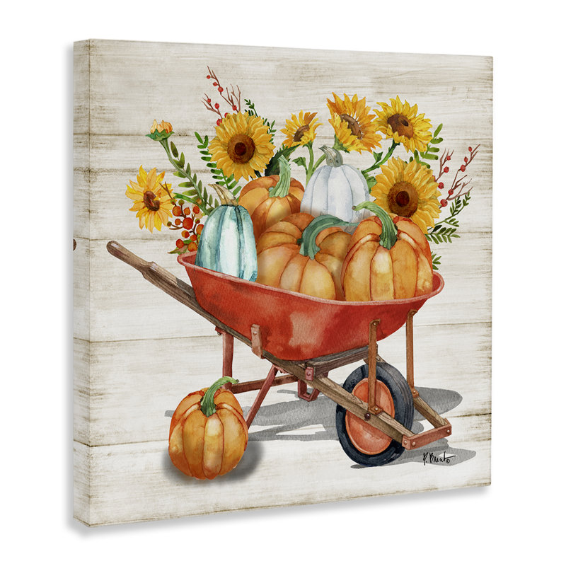 «Rustic Harvest Wagon» par Paul Brent, H 17 po x l 17 po