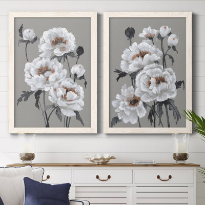 Pivoine profusion I, toile encadrée de qualité supérieure - prête à être accrochée